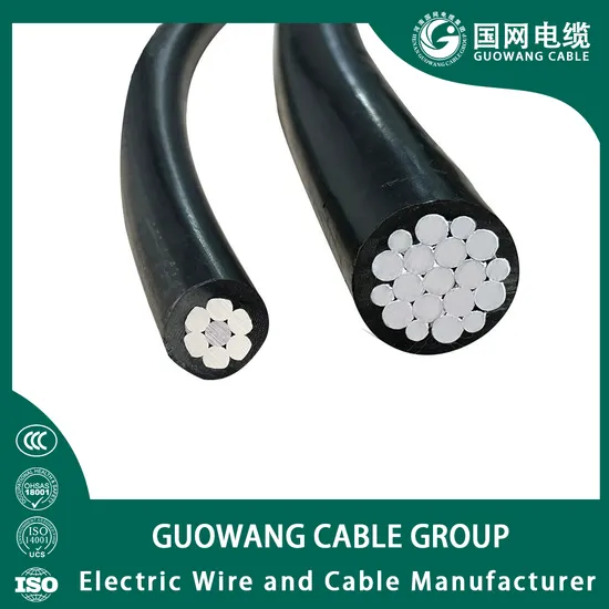 Electrical AAC Conductor Power Flat Flexible Flex XLPE PVC Insulated Electric Aerial Bundle Overhead Quadruplex Duplex Aluminum ABC Outdoor Cable