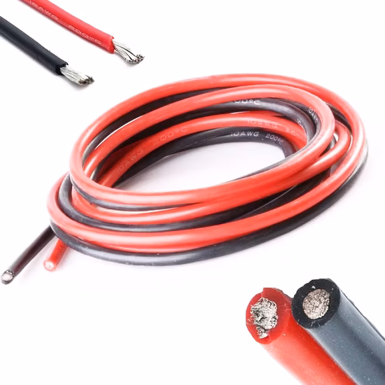 High Temperature Flexible Cable 1.5mm 2.5mm 14AWG 500V 50kv Tinned Copper Braided Shielded Silicone Rubber Wire