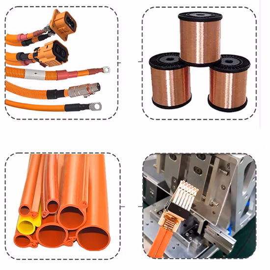 Cable de alambre de cobre eléctrico, cargador de energía EV multinúcleo con aislamiento XLPE de alto voltaje, retardante de llama Hv, energía verde