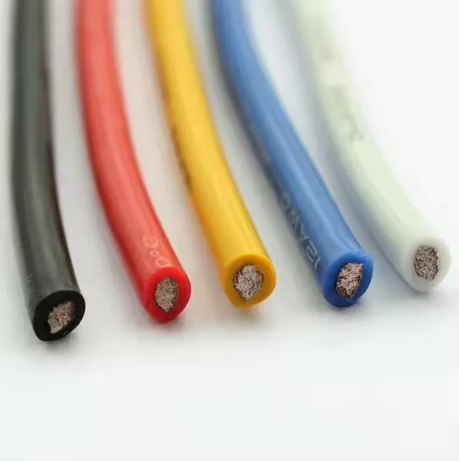 Cable flexible de alta temperatura, 1,5 mm, 2,5 mm, 14 AWG, 500 V, 50 kv, alambre de caucho de silicona blindado trenzado de cobre estañado